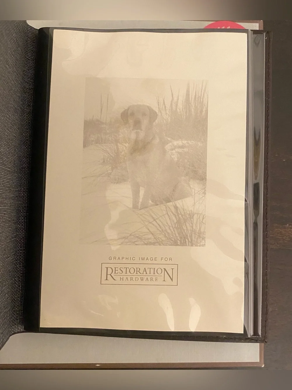 Restoration Hardware Leather Photo Holder 5x7-in Brag Book 12p 4x6-in pics Brown